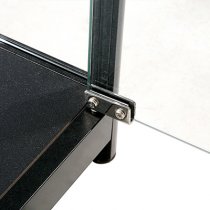 Glasmonter Showcase Tower Solo Svart med LED-belysning