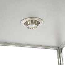 Glasskåp Tower Solo Silver med förvaring och LED-belysning