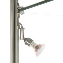 Glasskåp Tower Solo Silver med förvaring och LED-belysning