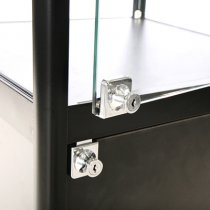 Glasmonter Tower Solo Svart med belysning och förvaring