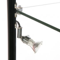 Glasskåp Tower Solo Svart med belysning och förvaring