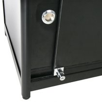 Vitrinskåp Tower Duo med förvaring - Svart