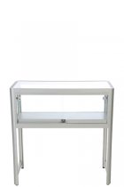 Glasbänk Showcase Desk Duo Silver