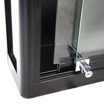 Glasmonter Showcase Wall Duo - Svart med LED-belysning
