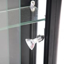 Glasmonter Showcase Wall Duo - Svart med LED-belysning