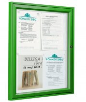 Skyltskåp utomhus 4xA4 - Grön