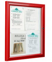 Skyltskåp utomhus 4xA4 - Röd