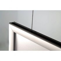 LED 70 x 100 cm dubbelsidig, extra ramprofil - vertikal
