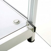 Monterskåp Silver med LED-belysning