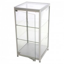 Monterskåp Silver med LED-belysning