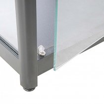 Monterskåp Silver med LED-belysning