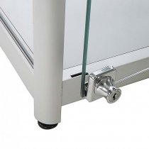 Monterskåp Silver med LED-belysning