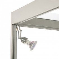 Monterskåp Silver med LED-belysning