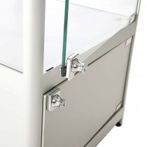 Monterskåp Silver med förvaring och LED-belysning
