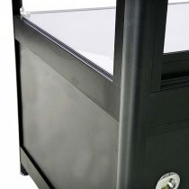 Monterskåp Silver med förvaring och LED-belysning