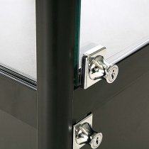 Monterskåp Silver med förvaring och LED-belysning