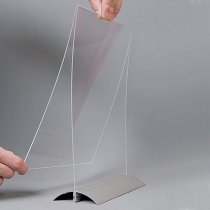 Akrylficka A4 i stående akrylställ i fot