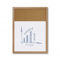 Whiteboardtavla med kork - 45x60 cm