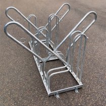 Cykelställ med lås och dubbla sidor