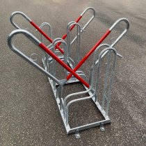 Cykelställ med lås och dubbla sidor
