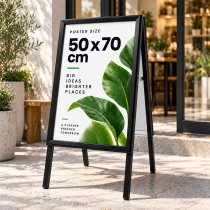 Gatupratare Alu 50x70 cm utanför butik