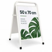 Gatuställ Easy sign 50x70 vit med 50x70 affisch