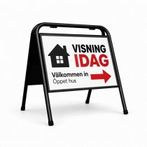 Gatupratare mini sign med mäklarskylt i A3 format