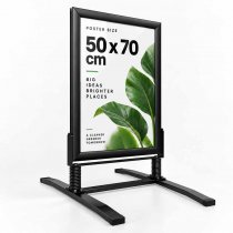Gatuställ Wind Sign med 50x70 cm affisch