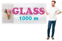 Vepa banderoll "GLASS" med egen text