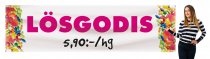 Vepa "LÖSGODIS" banderoll