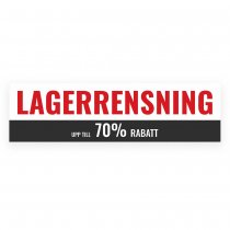 Vepa lagerrensning banderoll 4x1,1 meter