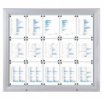 Låsbart skyltskåp / Informationstavla 15xA4 IP56