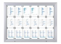 Låsbart skyltskåp / Informationstavla 18xA4 IP56