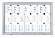 Låsbart skyltskåp / Informationstavla 21xA4 IP56
