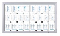 Låsbart skyltskåp / Informationstavla 24xA4 IP56