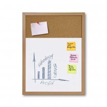 Whiteboardtavla med kork - 45x60 cm