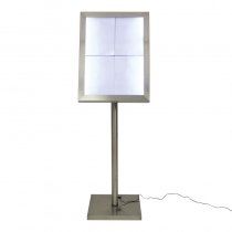 Informationstavla i rostfritt stål med LED belysning 4XA4
