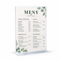Menyhållare i akryl med meny