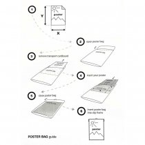 Monteringsanvisning Vattentålig plastficka för affisch 70x100 cm