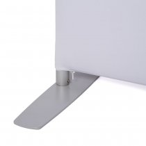 Tyg med dragkedja monterat på Zipper Wall mässväggens ram