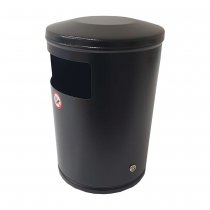 Papperskorg City 35 liter Svart med två inkast