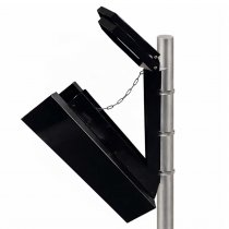 Papperskorg Parken 60 liter svart stolpmontage Ø60 mm