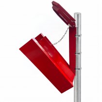 Tiltad hundlatrin papperskorg Parken monterad på stolpe