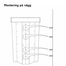 Skiss Hundlatrin Parken montering vägg