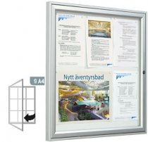 Låsbart skyltskåp 9xA4 utomhus