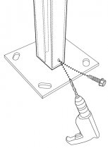stolpar med markfästen