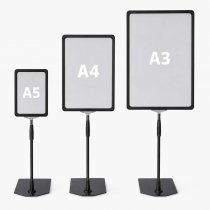 Skylthållaren finns i format A3, A4, A5