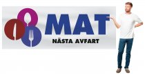 Vepa banderoll "Mat" vägskylt