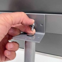 Vridbar skylthållare A4 silver baksida enkelt vridbart fäste
