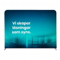 Zipper Wall mässvägg 300 x 230 cm i rak modell med tygtryck